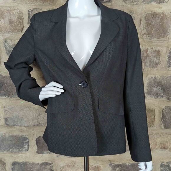 Classiques Entier Atelier Gray Blazer 100% Virgin Wool Woman's Size 10 - Picture 2 of 15